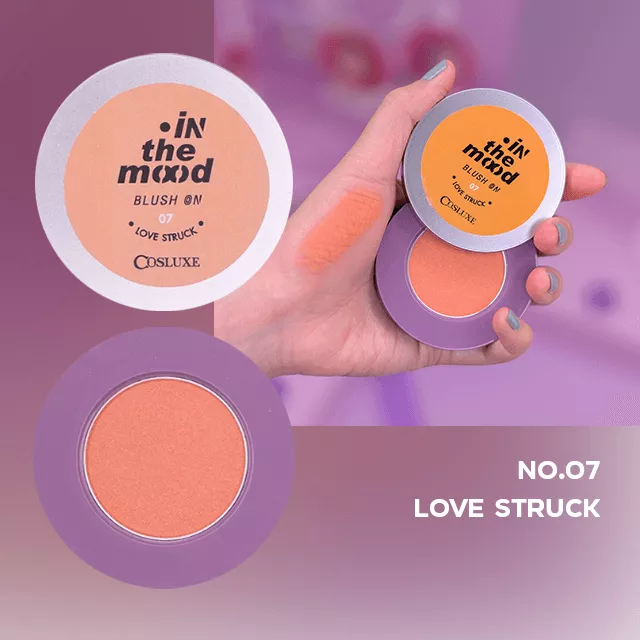 [แถมฟรี กันแดด 1 ซอง] COSLUXE In The Mood Blush On 2g. คอสลุคส์ อินเดอะมูด บลัชออน เนื้อแมท สีคมชัด เป็นประกายมุกฉ่ำวาวสวย