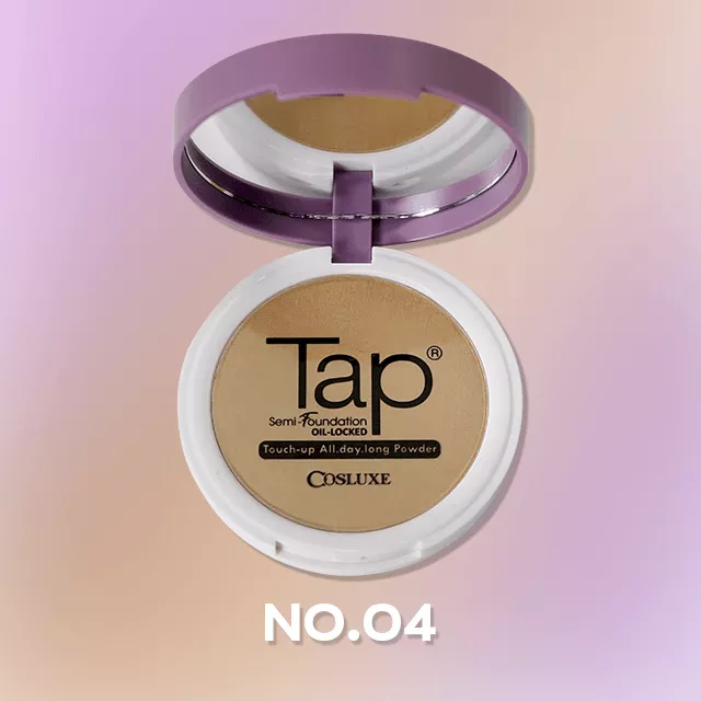 [แถมฟรี กันแดด 1 ซอง] COSLUXE Tap Powder Semi-Foundation 15g. คอสลุคส์ แป้งผสมรองพื้น แท็ป พาวเดอร์ เซมิ-ฟาวเดชั่น คุมมัน กันน้ำ