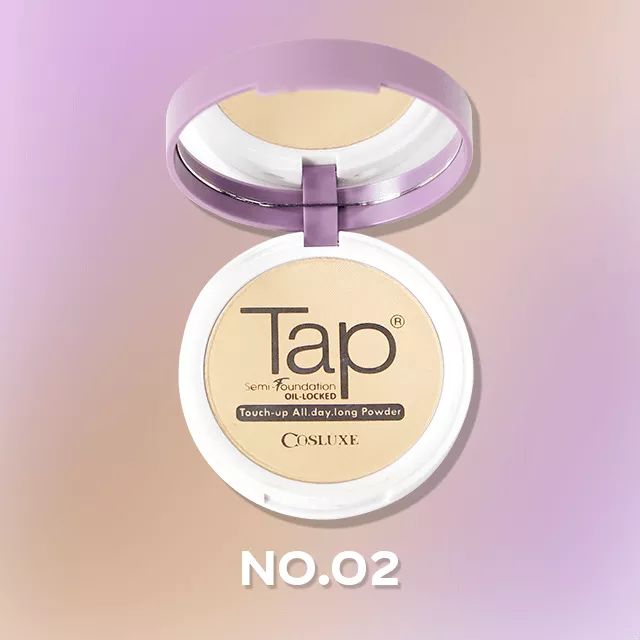 [แถมฟรี กันแดด 1 ซอง] COSLUXE Tap Powder Semi-Foundation 15g. คอสลุคส์ แป้งผสมรองพื้น แท็ป พาวเดอร์ เซมิ-ฟาวเดชั่น คุมมัน กันน้ำ