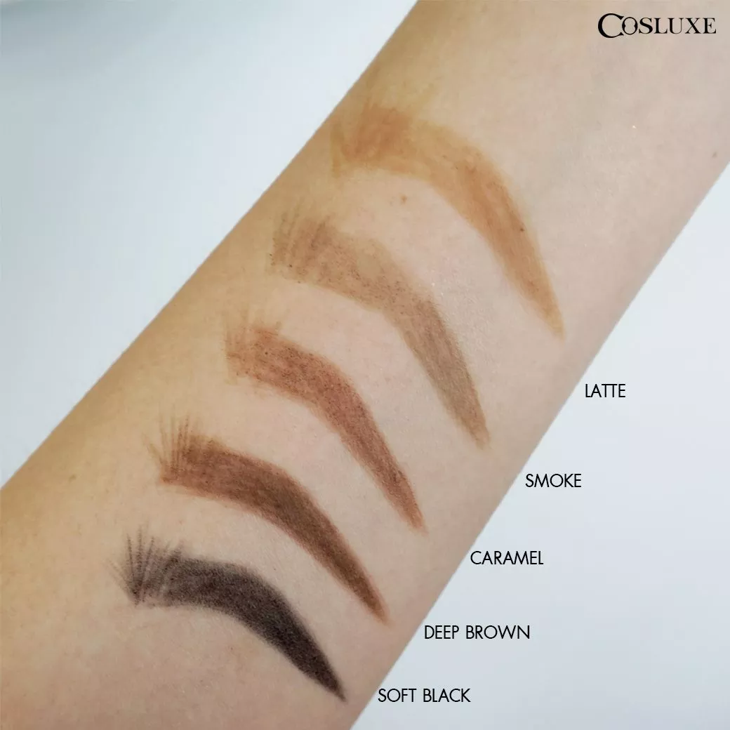 [แถมฟรี กันแดด 1 ซอง] COSLUXE SlimBrow Pencil คอสลุคส์ ดินสอเขียนคิ้วหัวเรียว ขายดีตลอดกาล นวัตกรรมหัวเรียวเล็กเพียง 1 mm. กันน้ำ ติดทนตลอดวัน หมุนแบบ Auto ไม่ต้องเหลา