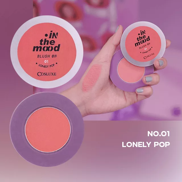 [แถมฟรี กันแดด 1 ซอง] COSLUXE In The Mood Blush On 2g. คอสลุคส์ อินเดอะมูด บลัชออน เนื้อแมท สีคมชัด เป็นประกายมุกฉ่ำวาวสวย