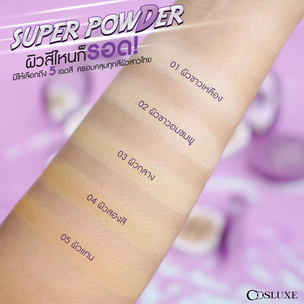 [แถมฟรี กันแดด 1 ซอง] COSLUXE Tap Powder Semi-Foundation 15g. คอสลุคส์ แป้งผสมรองพื้น แท็ป พาวเดอร์ เซมิ-ฟาวเดชั่น คุมมัน กันน้ำ
