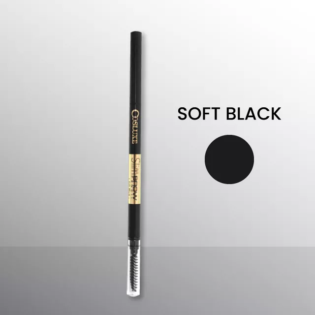 [แถมฟรี กันแดด 1 ซอง] COSLUXE SlimBrow Pencil คอสลุคส์ ดินสอเขียนคิ้วหัวเรียว ขายดีตลอดกาล นวัตกรรมหัวเรียวเล็กเพียง 1 mm. กันน้ำ ติดทนตลอดวัน หมุนแบบ Auto ไม่ต้องเหลา