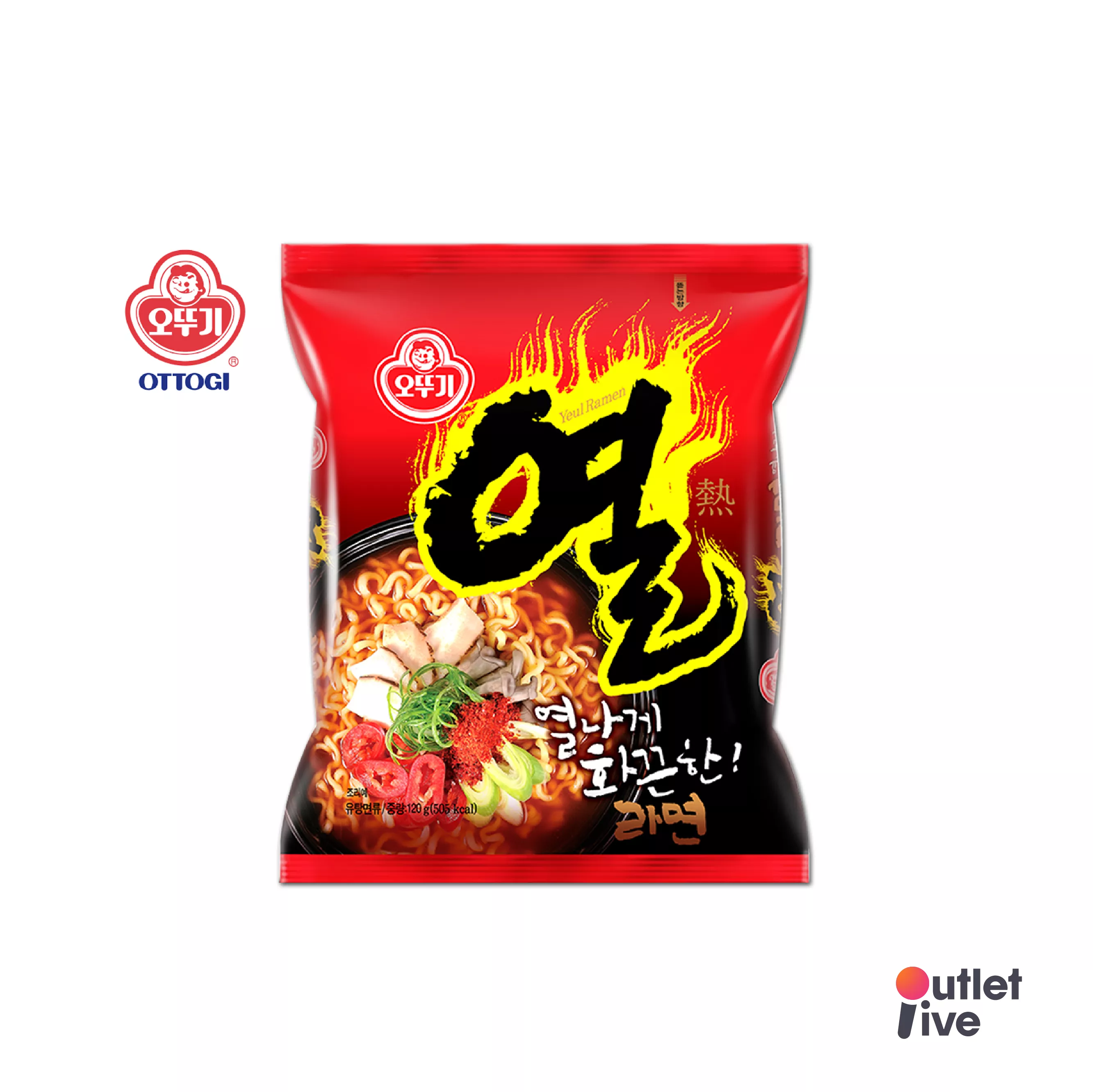 OTTOGI ยวล ราเม็ง รสหมูต้มยำ 120g.