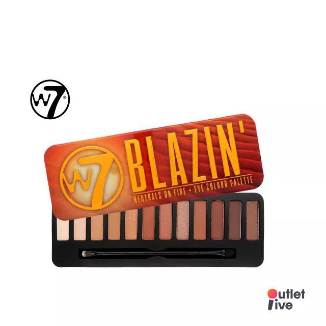 W7 Blazin' Neutrals On Fire Eye Colour Palette ดับเบิ้ลยูเซเว่น บลาซิน นูทรัลส์ ออน ฟายเออร์ อาย คัลเลอร์ พาเลตต์ อายแชโดว์พาเลตต์ 12 เฉดสี