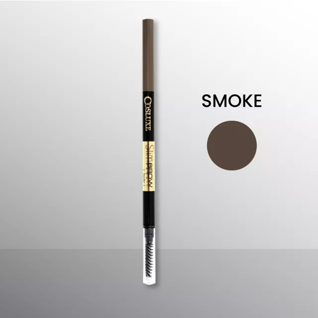 [แถมฟรี กันแดด 1 ซอง] COSLUXE SlimBrow Pencil คอสลุคส์ ดินสอเขียนคิ้วหัวเรียว ขายดีตลอดกาล นวัตกรรมหัวเรียวเล็กเพียง 1 mm. กันน้ำ ติดทนตลอดวัน หมุนแบบ Auto ไม่ต้องเหลา