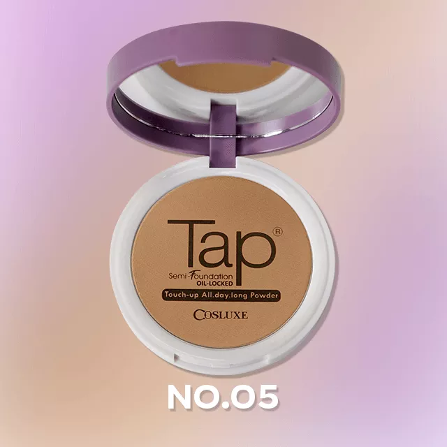 [แถมฟรี กันแดด 1 ซอง] COSLUXE Tap Powder Semi-Foundation 15g. คอสลุคส์ แป้งผสมรองพื้น แท็ป พาวเดอร์ เซมิ-ฟาวเดชั่น คุมมัน กันน้ำ
