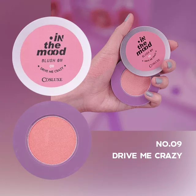 [แถมฟรี กันแดด 1 ซอง] COSLUXE In The Mood Blush On 2g. คอสลุคส์ อินเดอะมูด บลัชออน เนื้อแมท สีคมชัด เป็นประกายมุกฉ่ำวาวสวย