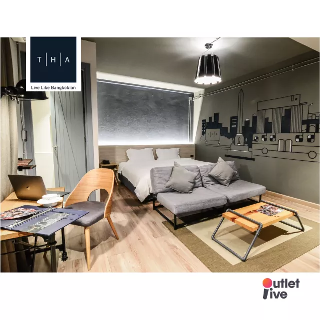 THA CITY LOFT HOTEL BANGKOK Deluxe ห้องดีลักซ์ ขนาด 34 ตรม. ใกล้รถไฟฟ้า BTS ย่านเอกมัย